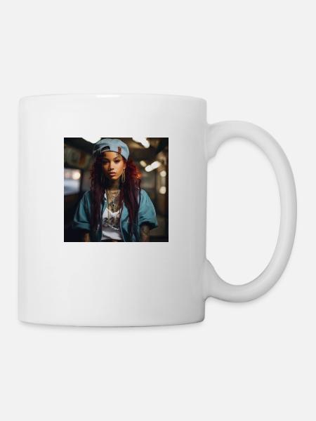 hiphop girl from the 90s - Tasse - Weiß