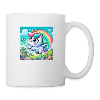Cartoon Einhorn 3 - Tasse - Weiß - Rechts