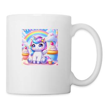 Cartoon Einhorn 1 - Tasse - Weiß - Rechts