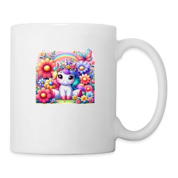 Licorne de dessin animé - Mug blanc - blanc - Droite