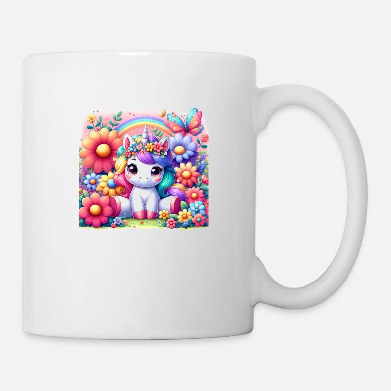 Licorne de dessin animé - Mug blanc - blanc