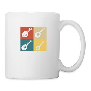 Retro Vintage Mandolin - Mug - white - Right