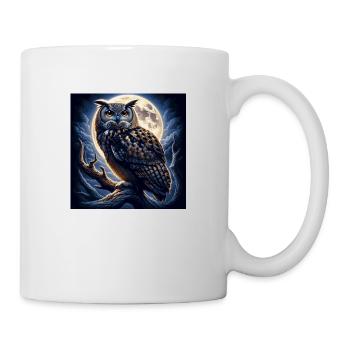 Hibou - Mug blanc - blanc - Droite