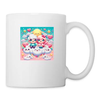 Cartoon Paar - Tasse - Weiß - Rechts