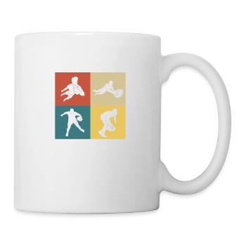 Retro Vintage Rugby - Mug - white - Right