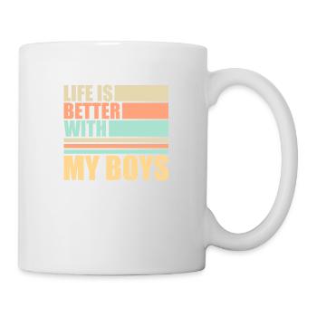 Life Is Better With My Boys - Mug - white - Right