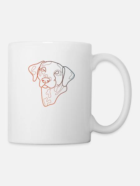 COLORFUL DALMATIAN ONE LINE - Mug - white