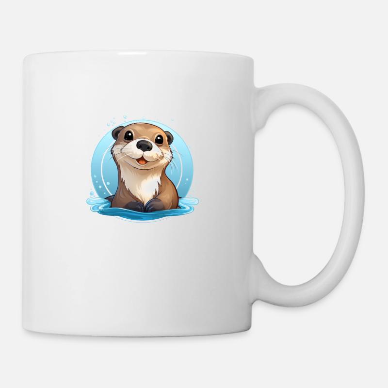 loutre - Mug blanc - blanc