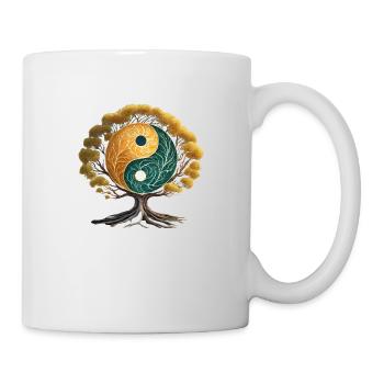 Arbre Yin et Yang - Mug blanc - blanc - Droite