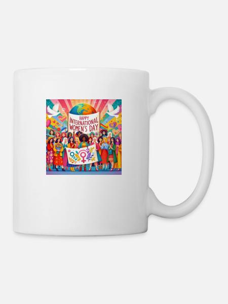 Weltfrauentag 8 März - Tasse - Weiß