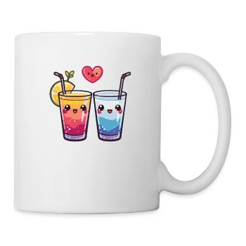 Cocktail Couple Amour Coeur Saint Valentin - Mug blanc - blanc - Droite