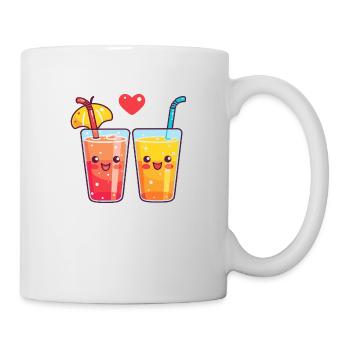 Soft DrinkCouple Love Drink Heart Valentine's Day - Mug - white - Right