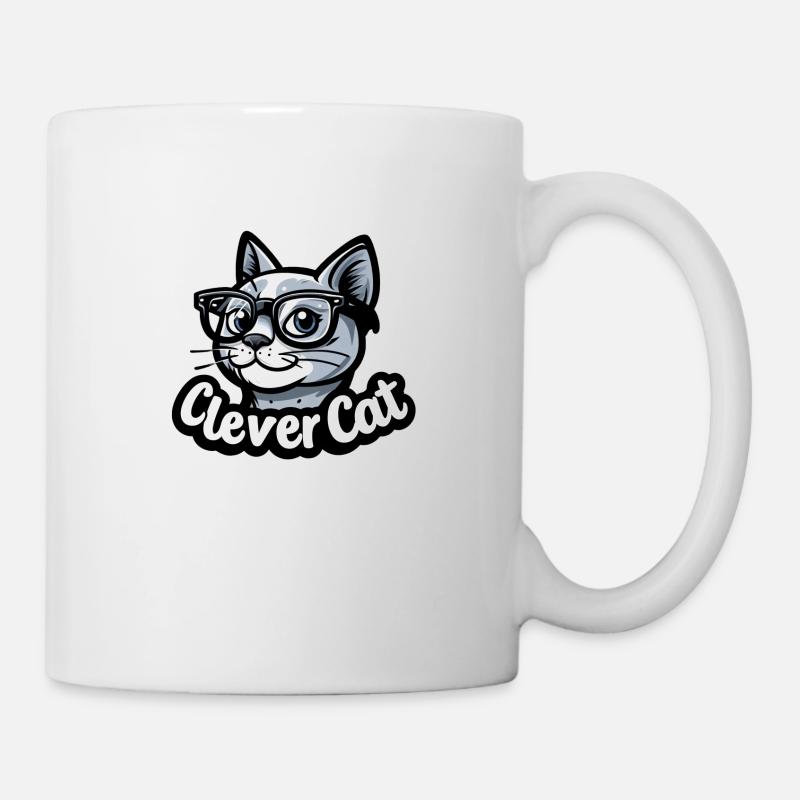 CLEVERE KATZE - Tasse - Weiß