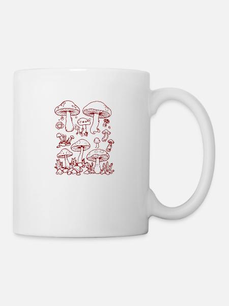 Pilze - Tasse - Weiß