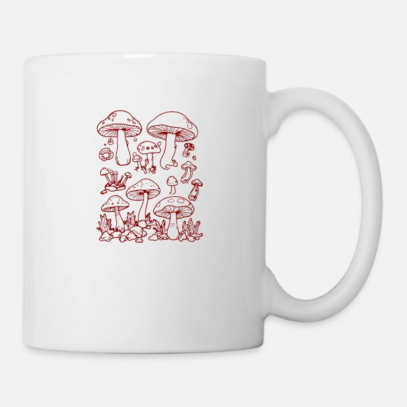 Pilze - Tasse - Weiß