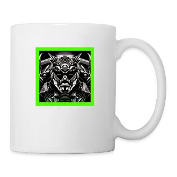 Digitales Monster - Tasse - Weiß - Rechts