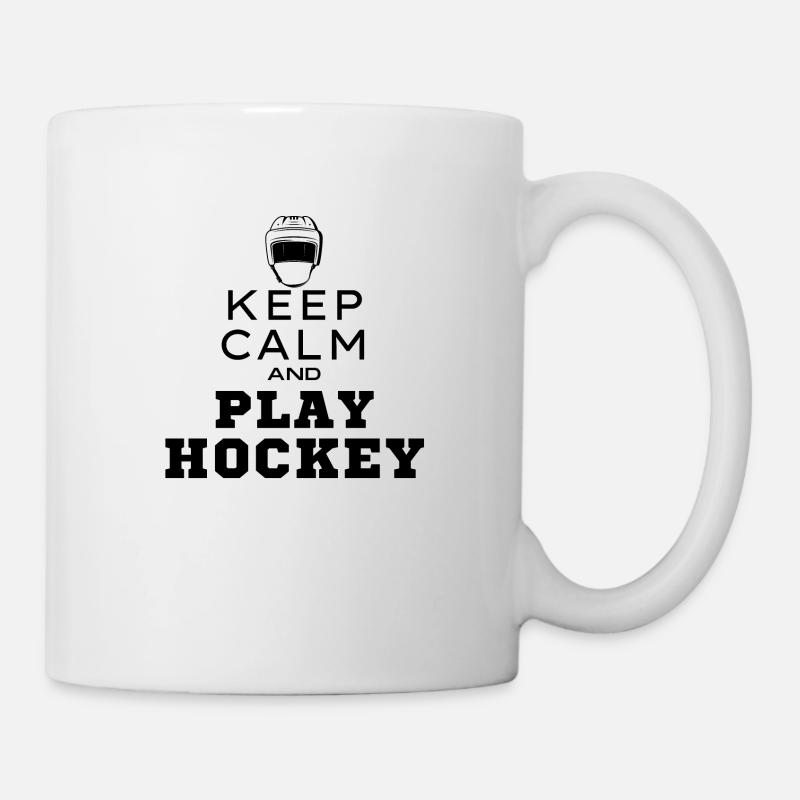 Keep calm and play hockey Original Gift Idea - Mug - white