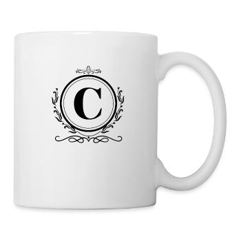 Buchstabe C Dekoration - Tasse - Weiß - Rechts