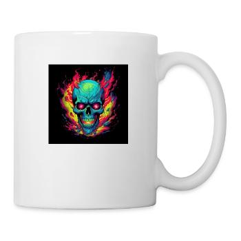 Neon Skull - Tasse - Weiß - Rechts