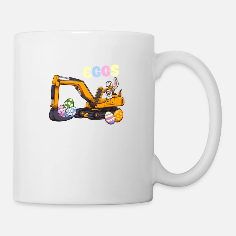 Eggscavator Oster-Wortspiel - Tasse - Weiß