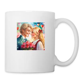 Verliebt sein, ist schön - Tasse - Weiß - Rechts