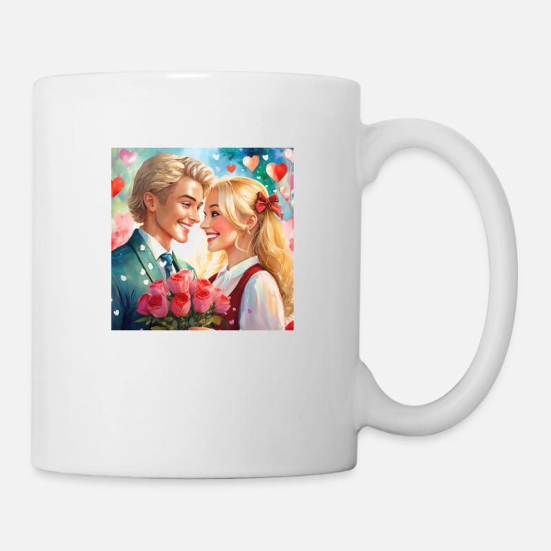 Verliebt sein, ist schön - Tasse - Weiß