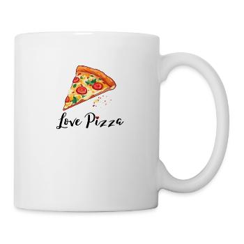 Pizza Love - Tasse - Weiß - Rechts