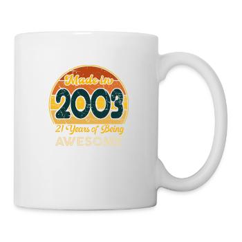 Born in 2003 - Vintage 2003 Retro Birthday - Mug - white - Right