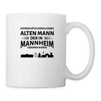 Mannheim Monnem Mannheimat - Tasse - Weiß - Rechts