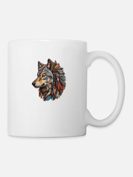 Indiens loups - Mug blanc - blanc