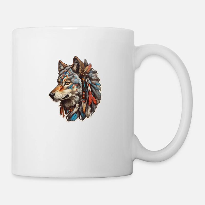 Indiens loups - Mug blanc - blanc