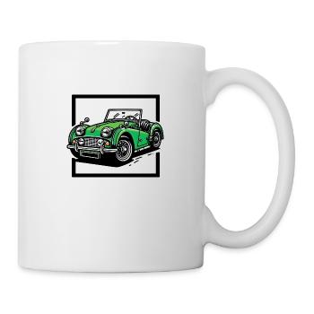Green Classic car - Mug - white - Right