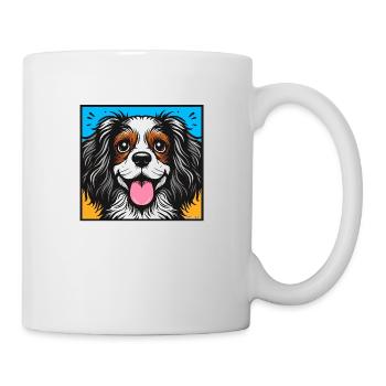 King Charles Cavalier Pop art - Mug - white - Right
