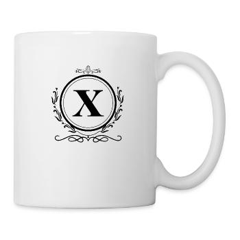 Buchstabe x Dekoration - Tasse - Weiß - Rechts