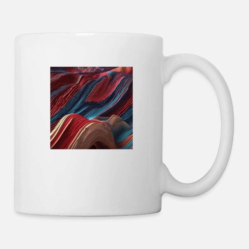 bunte berge - Tasse - Weiß