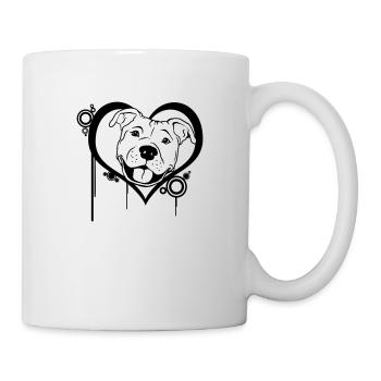 Staffordshire im Herz - Tasse - Weiß - Rechts