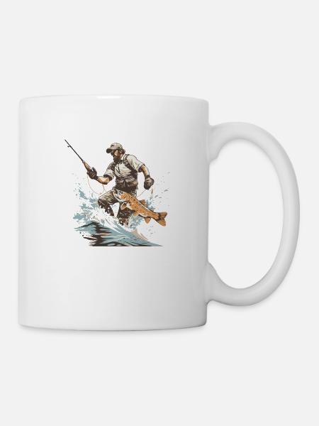 Fishing Fishing Excursion Fish Lake Fishing Rod fisher - Mug - white
