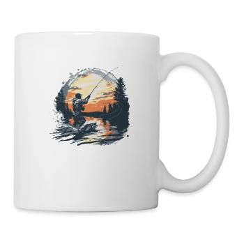 Pêche Pêche Excursion Poisson Lac Canne à pêche pêcheur - Mug blanc - blanc - Droite