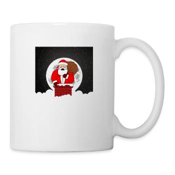 Santa under the full moon - Mug - white - Right