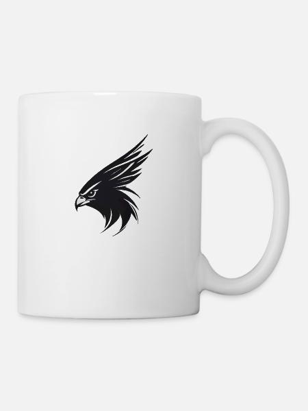 Adler Greifvogel Kopf - Tasse - Weiß