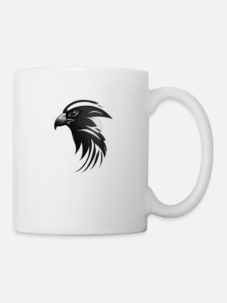 Eagle Bird of Prey Head - Mug - white