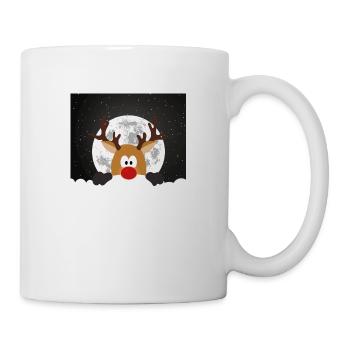 A Reindeer under the full moon - Mug - white - Right