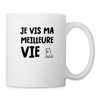 je vis ma meilleure vie - Mug blanc - blanc - Droite
