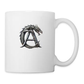 Letter "A" in dragon design. - Mug - white - Right