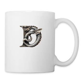 Letter "D" in dragon design. - Mug - white - Right