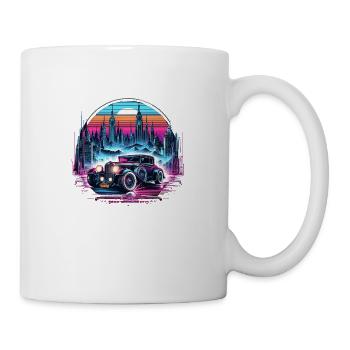 Amerikanischer Oldtimer und Sportwagen - Tasse - Weiß - Rechts