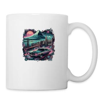 Amerikanischer Oldtimer und Sportwagen - Tasse - Weiß - Rechts