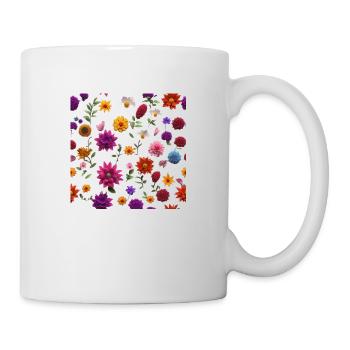 Fleurs 2 - Mug blanc - blanc - Droite