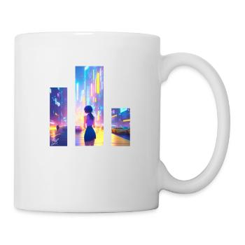 Mädchen in der Stadt - Tasse - Weiß - Rechts
