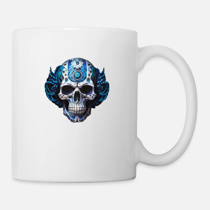 Cyborgkopf - Tasse - Weiß